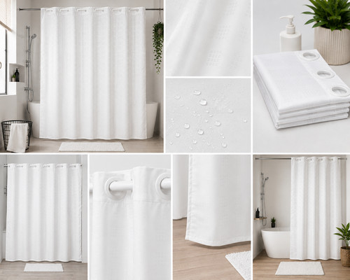 Tenda doccia bianca con