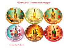 NEWS - Série de 6 Capsules de champagne - GENERIQUES (Arômes du Champagne)