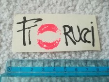 Adesivo stickers vintage FIORUCCI moda casual forte dei marmi Milano PIN up 