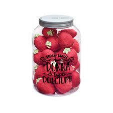 Caramelle Marshmallow Casa Del Dolce Cilindro Fragole 500 g Morbide e Dolci