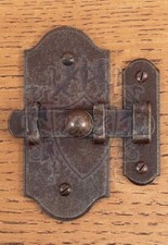 CATENACCIO FORGIATO CATENACCI ANTICO ANTICATI IN FERRO RUGGINE TRASVERSALE FM054