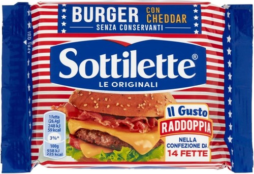 Sottilette burger con cheddar - sottilette,
