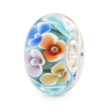 TROLLBEADS Perlina di Vetro Sogno di Giorno Fiori LIMITATO Argento Sterling 925 TGLBE-10225