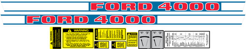 Set decalcomanie trattore ford
