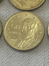 Moneta 50 Centesimi Grecia 2002 Errore Di Conio (B Non Chiusa) Rara - Unica