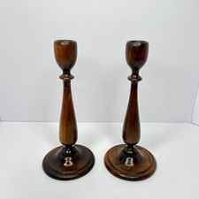 Portacandele vintage in legno