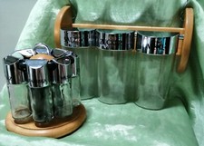 EMSA Portaspezie girevole e Barattoli a muro Sale Zucchero Farina, legno VINTAGE