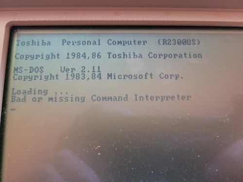 Vintage toshiba t1100 plus - vintage,