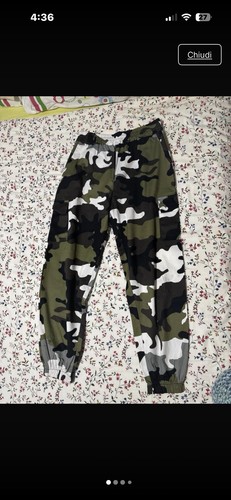 Pantaloni uomo cargo mimetici
