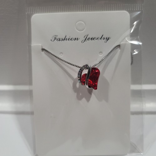 Collana cuore rosso argento - cuore,