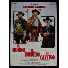 manifesto IL BUONO IL BRUTTO IL CATTIVO clint eastwood sergio leone cleef A342