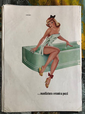 Pubblicità epoca reclame foglio pubblicitario piena pagina intera Ceramica Pozzi