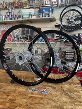 Kit Ruote Cerchi Neri Cross Enduro 19/21 Honda Cr CRF 125 250 450 WHEEL Excell