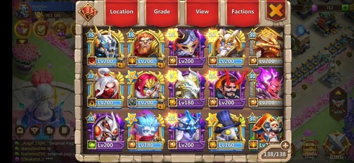 Stacked castle clash account