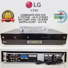 VIDEOREGISTRATORE COMBINATO DVD VHS LG V390 LETTORE CASSETTE VCR COMBO