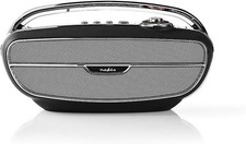 Nedis Radio FM con Bluetooth Wireless AUX USB Design Portatile Retrò