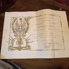 Regio Esercito Italiano - Certificato di tiratore scelto fucile mod. 91 - 1935