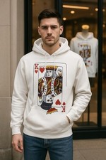 Felpa  KING  poker di cuori Edizione Limitata Taglia S/m