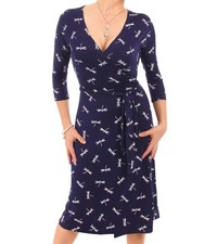 Abito nuovo blu navy stampa