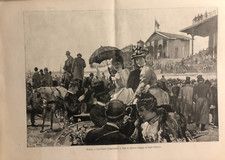 Incisione originale xilografia 1894 29x39 Roma Tor di Quinto