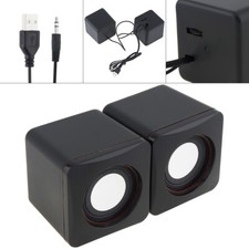SISTEMA ALTOPARLANTI STEREO MULTIMEDIALI USB NERO PER COMPUTER PORTATILE DESKTOP PC COMPUTER