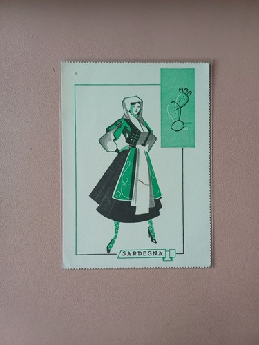 Cartolina costumi sardi - cartolina,