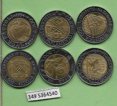 Lotto monete 500 lire - monete,