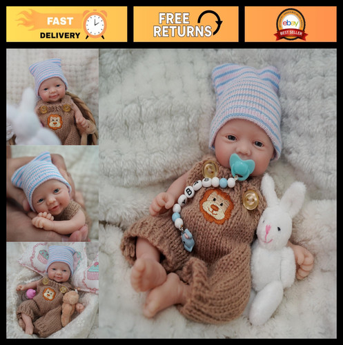 Mini bambola reborn corpo - 7",