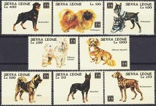 Sierra Leone 1994 Chiens Doberman Terrier Weimaraner Rottweiler Akita Schnauzer