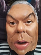 Maschera politica vintage Cesar Colin Powell 2001 Halloween Purge nuova con etichetta 