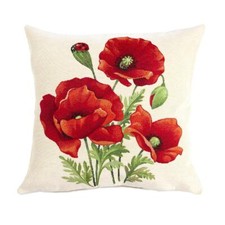 Fodera cuscino arredo Papaveri in gobelin 40x40 cm AB063