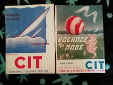 VACANZE AL MARE - LOTTO DUI 2 GUIDE ILLUSTRATE OMAGGIO CIT - ANNI '50 