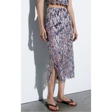 Gonna midi Zara con paillettes