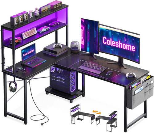 Scrivania gaming con led - scrivania,