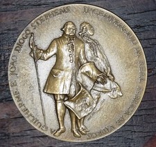 MEDAGLIA BRONZO ARTISTICO / VERA FABBRICA DI VETRO