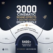Pacchetto 3000 Effetti Sonori Cinematici + 2400 Effetti Sonori Pro - Perfetto per Film
