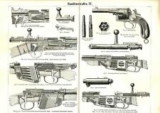 Stampa Antica 1890 = FUCILI e