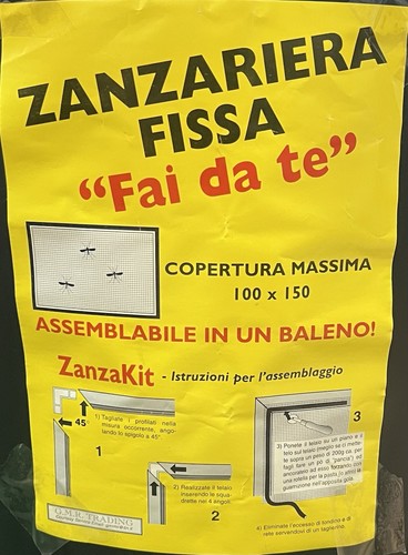Zanzariera fissa fai te - da,