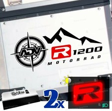 2pz Adesivi Nero Rosso