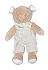 Doudou ours beige salopette