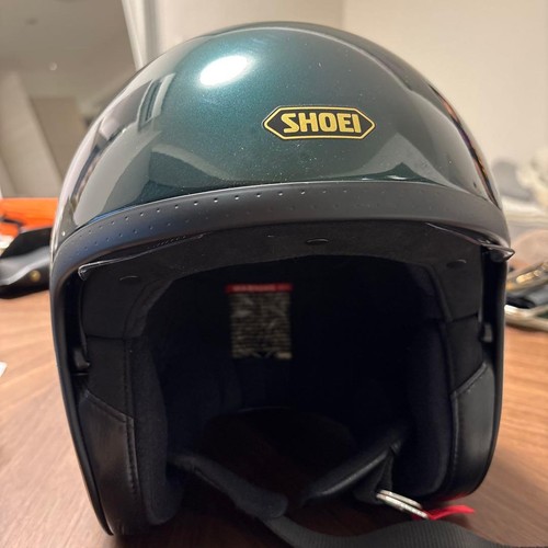 Casco jet shoei verde - casco,