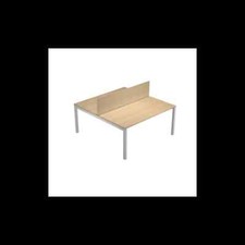 Scrivania a 2 postazioni contrapposte bench con pannello divisorio call center