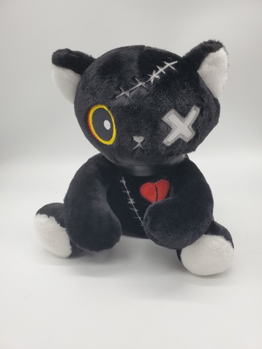 Peluche gatto gotico nero