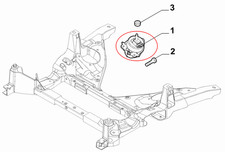 Tassello elastico supporto motore lato destro originale alfa romeo giulia 505515