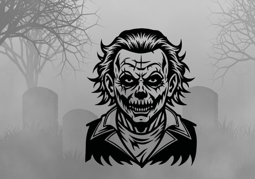 Adesivo teschio clown - , joker