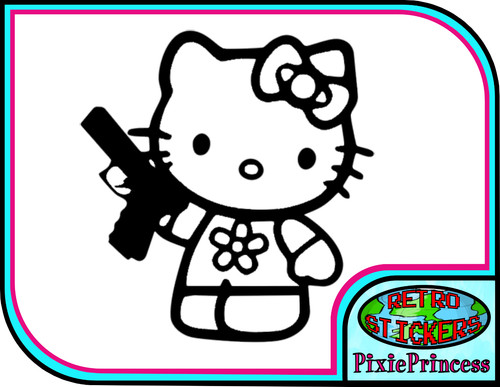 Adesivo vinile hello kitty - adesivo,