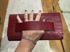Pochette in vera pelle rossa