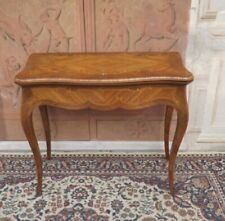 Tavolo Tavolino da gioco apertura a libro, intarsiato gambe mosse