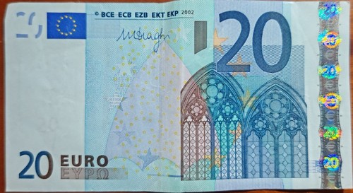 Banconota euro 2002 serie - 20, s