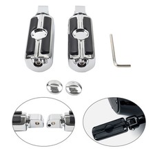 Pedale pedana passeggero posteriore cromato per Harley Softail Deluxe Fat Bob 2018-23